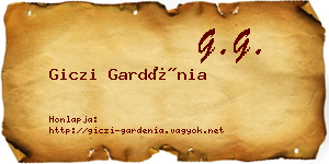 Giczi Gardénia névjegykártya