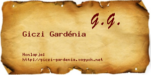 Giczi Gardénia névjegykártya