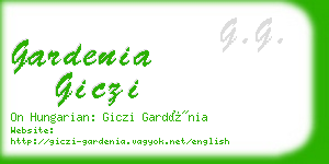 gardenia giczi business card